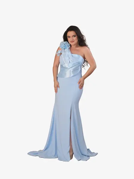 Rochie Eleganta “Begonia”, Albastru - XL