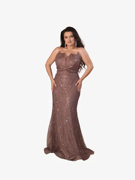 Rochie Eleganta “Camila”, Nude - XL