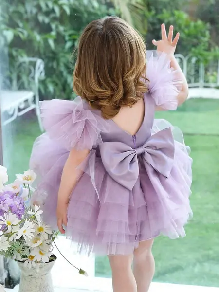 Rochie elegantă de prințesă din tul pentru fetițe ANA - Violet / 9-12luni