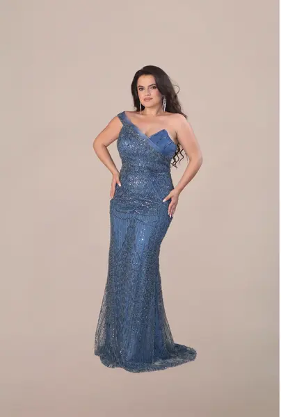 Rochie Eleganta “Vivaldi”, Albastru - XXL