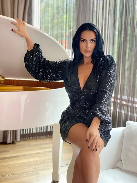 Rochie Glitter Black din paiete