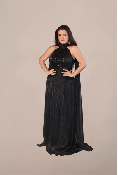 Rochie Lunga “Agatha”, Negru - L