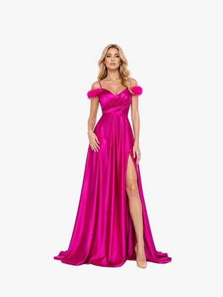 Rochie Lunga "Aya", Fucsia - fucsia / L