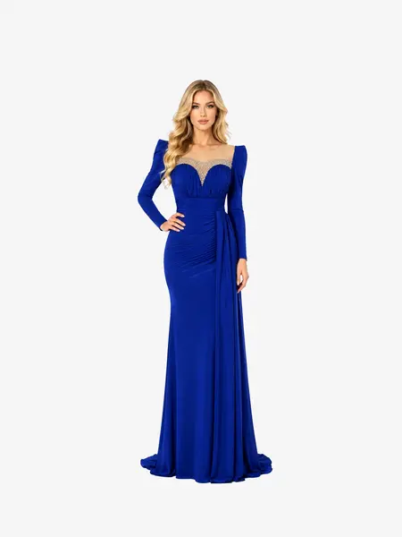 Rochie Lunga "Ayda", Albastra - S