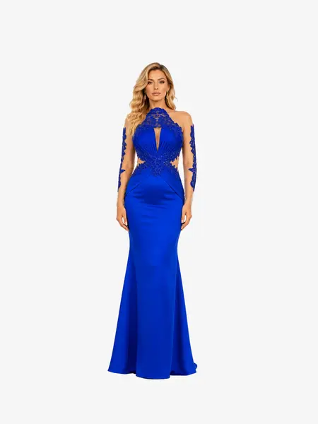 Rochie Lunga "Azira", Albastru - L
