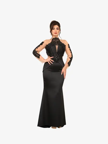 Rochie Lunga "Azira", Negru - L