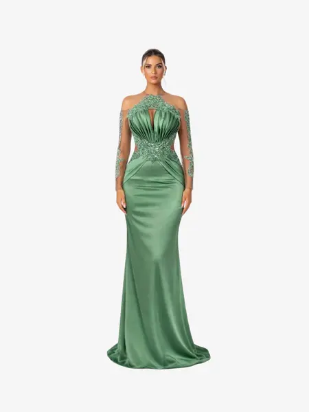 Rochie Lunga "Azira", Verde - M
