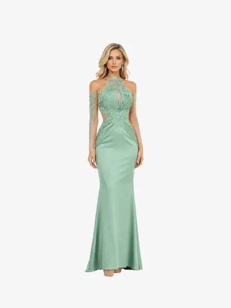 Rochie Lunga "Azira", Verde - XXL