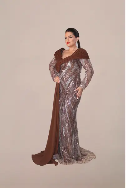 Rochie Lunga “Calesta”, Maro - 3XL