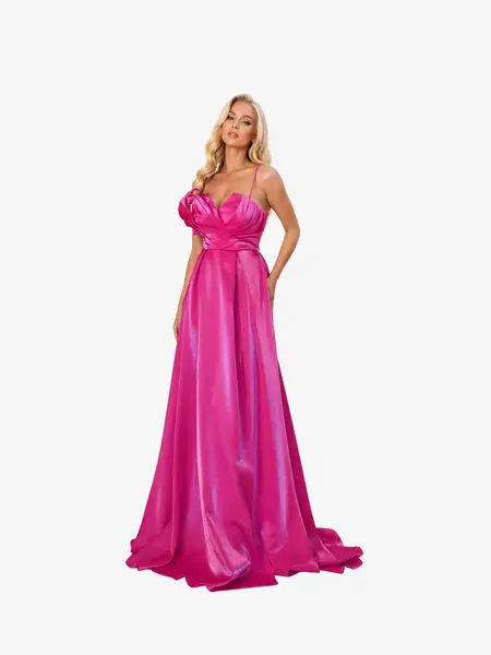 Rochie Lunga “Casy”, Fucsia - XS