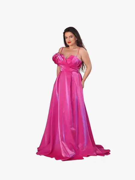 Rochie Lunga “Casy”, Fucsia - XS
