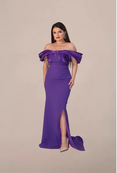 Rochie Lunga "Cataleya Luxury", Mov - L