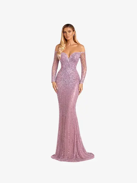 Rochie Lunga "Christal" Lila, Trena Detasabila - L