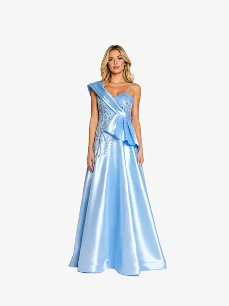 Rochie Lunga cu Corset "Linda", Albastra - S