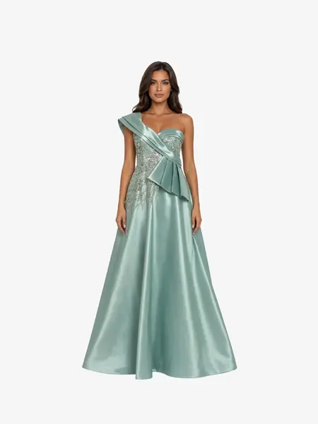Rochie Lunga cu Corset "Linda", Verde - M