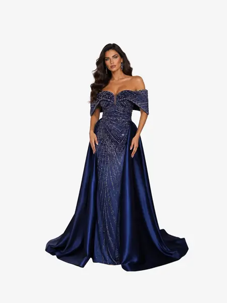 Rochie Lunga “Daiana Regal”, Albastru - L