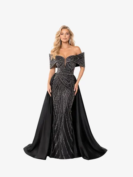 Rochie Lunga “Daiana” Regal, Negru - XL