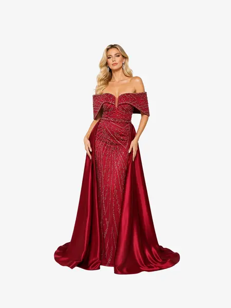 Rochie Lunga "Daiana" Regal, Rosu - XXL