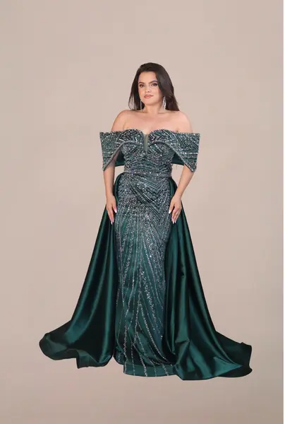 Rochie Lunga “Daiana” Regal, Verde - XXL
