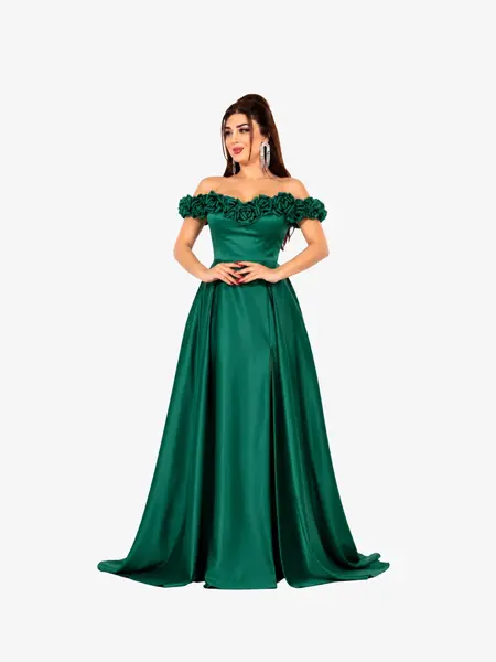 Rochie Lunga “Drya”, Verde - L