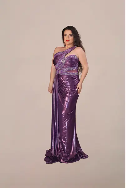 Rochie Lunga “Electra”, Mov - Mov / S