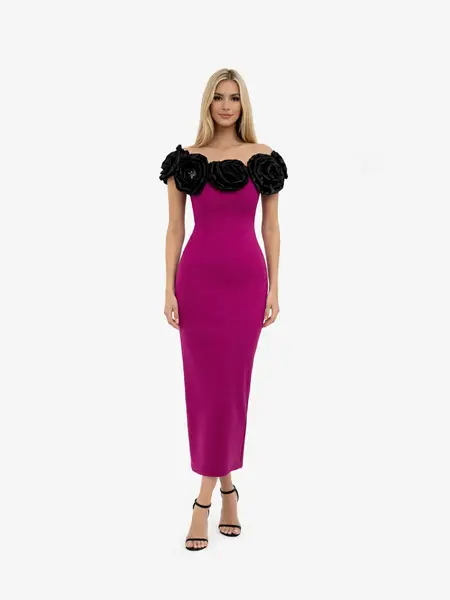 Rochie Lunga "Gretta", Fucsia - L