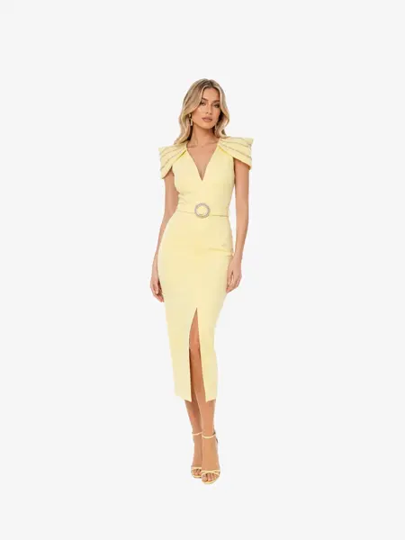Rochie Lunga "Isabela", Galbena - S