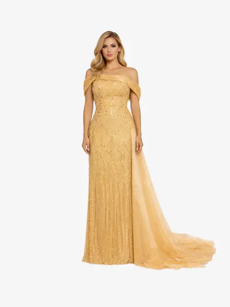 Rochie Lunga "Leyla Royale", Bej - M
