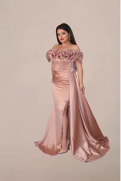 Rochie Lunga "Luiza Luxury", Maro - S