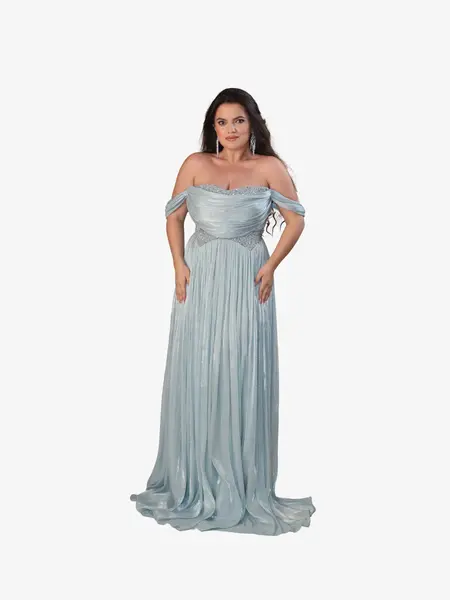 Rochie Lunga “Marisa”, Baby Blue - XL