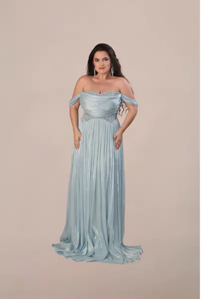 Rochie Lunga “Marisa”, Baby Blue - XXL