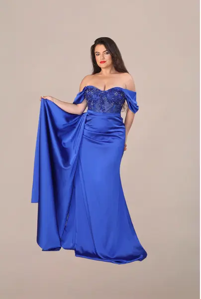 Rochie Lunga "Melody", Albastra - S