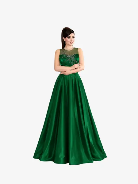 Rochie Lunga "Nelly", Verde - S