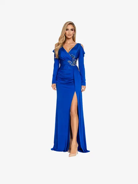 Rochie Lunga "Ofelia", Albastru - albastru / XL