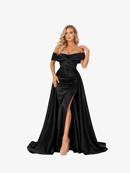 Rochie Lunga “Onyela”, Negru - S