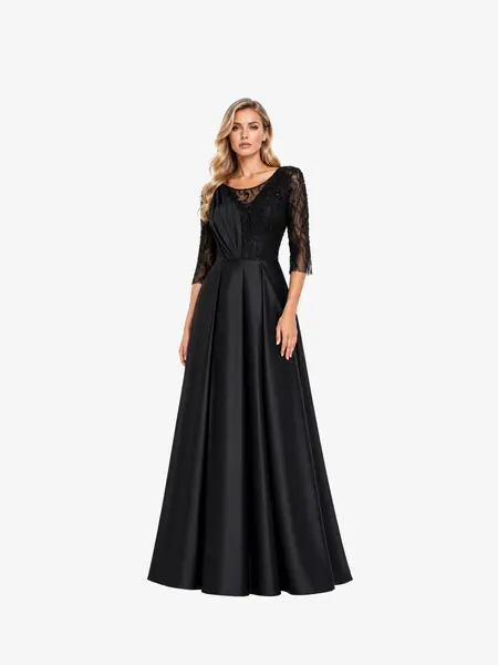 Rochie Lunga “Paloma”, Negru - XXL