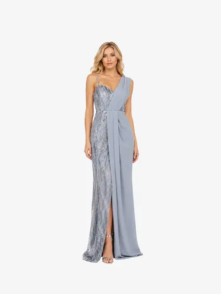 Rochie Lunga “Rowa”, Gri - XXL