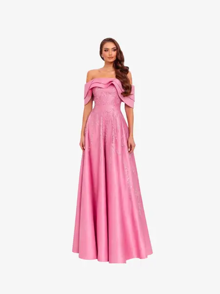 Rochie Lunga "Tamina" Roz - XXL