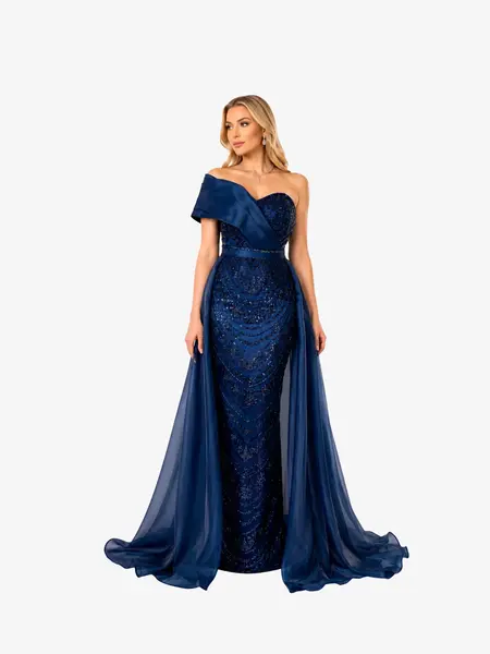 Rochie Lunga "Valentina", Albastra - L