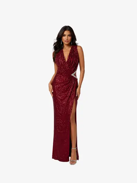 Rochie Lunga "Vera", Burgundy - L