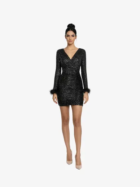 Rochie Scurta “Alberta”, Negru - L
