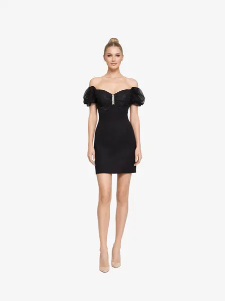 Rochie Scurta “Despina”, Negru - S