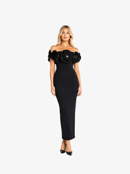 Rochie Scurta "Gretta", Negru - XXL