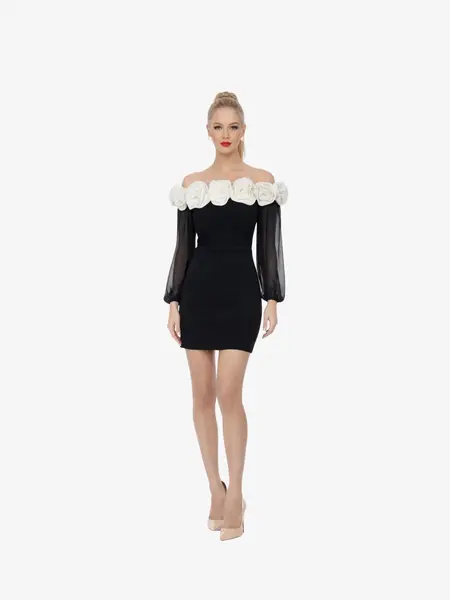Rochie Scurta “Rossye”, Negru - L
