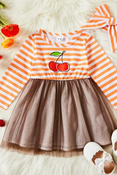Rochita cu bentita ORANGE - 6-9 luni