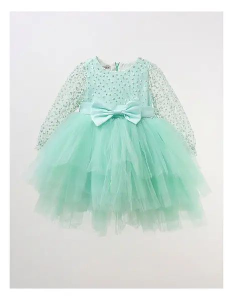 Rochita cu tulle Mara, verde