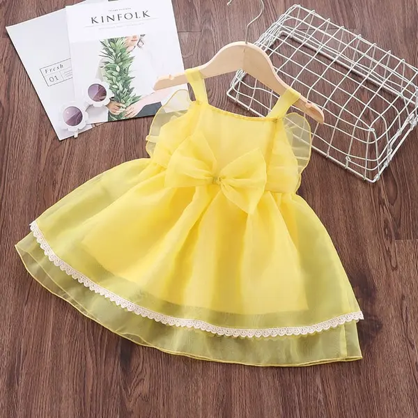 Rochita de ocazie pentru bebe YELLOW - 12-18 luni