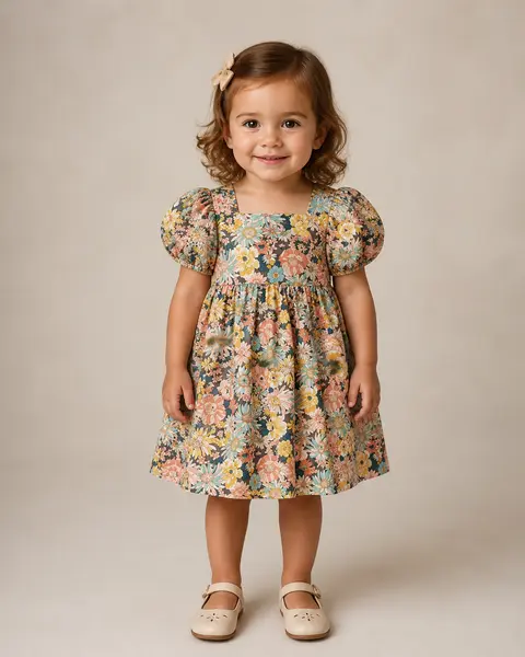 Rochiță Fetițe cu Imprimeu Floral Natalia - 3-4 ani