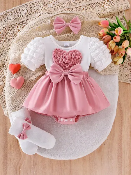 Rochita si bentita ALINA - roz / 6-9luni(68-74cm)