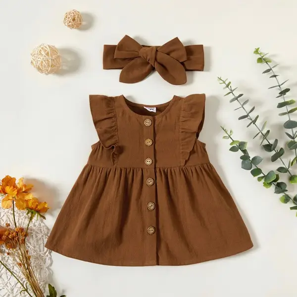 Rochita si bentita SWEET-BABY - maro / 18-24 luni